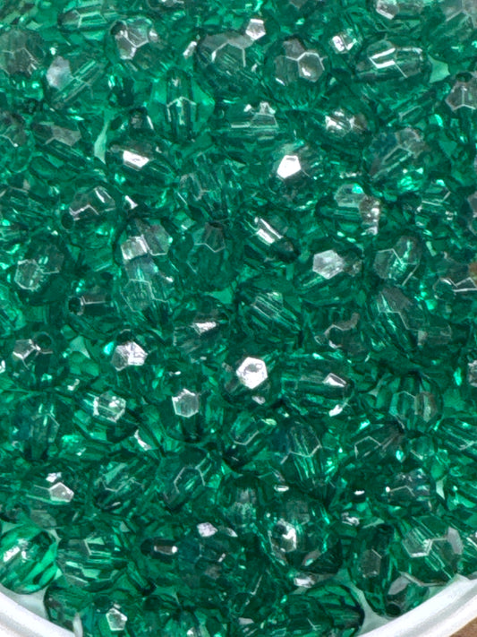 Emerald Facet  8mm