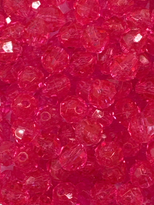 Pink Facet 8mm