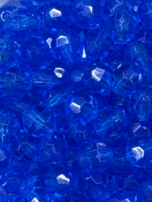 Dark Sapphire Facet  8mm